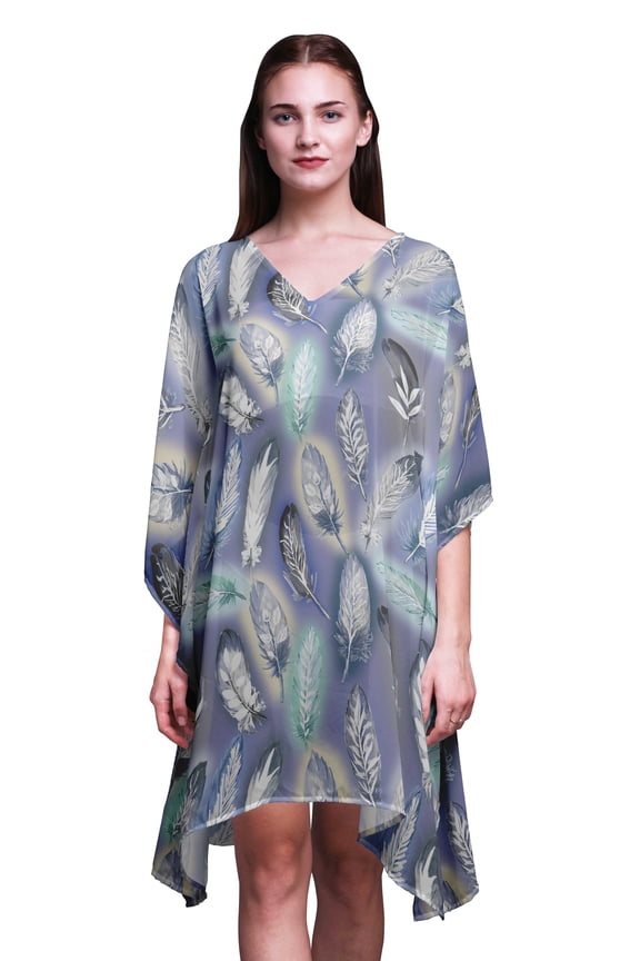 Feather Ladies Plus SizeÂ&nbsp;KaftanSummer Wear Beach Coverup Kimono Caftan-S-L