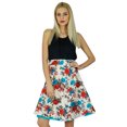 thumbnail image 1 of Bimba Floral Box Pleated Short Skirt Retro Pattern Skirt Indian Clothing, 1 of 4