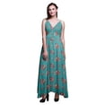 thumbnail image 1 of Bimba Floral Ladies Long Floral PrintÂ&nbsp;Dress Spaghetti Strap V Neck Maxi Beach Wear-Medium, 1 of 4