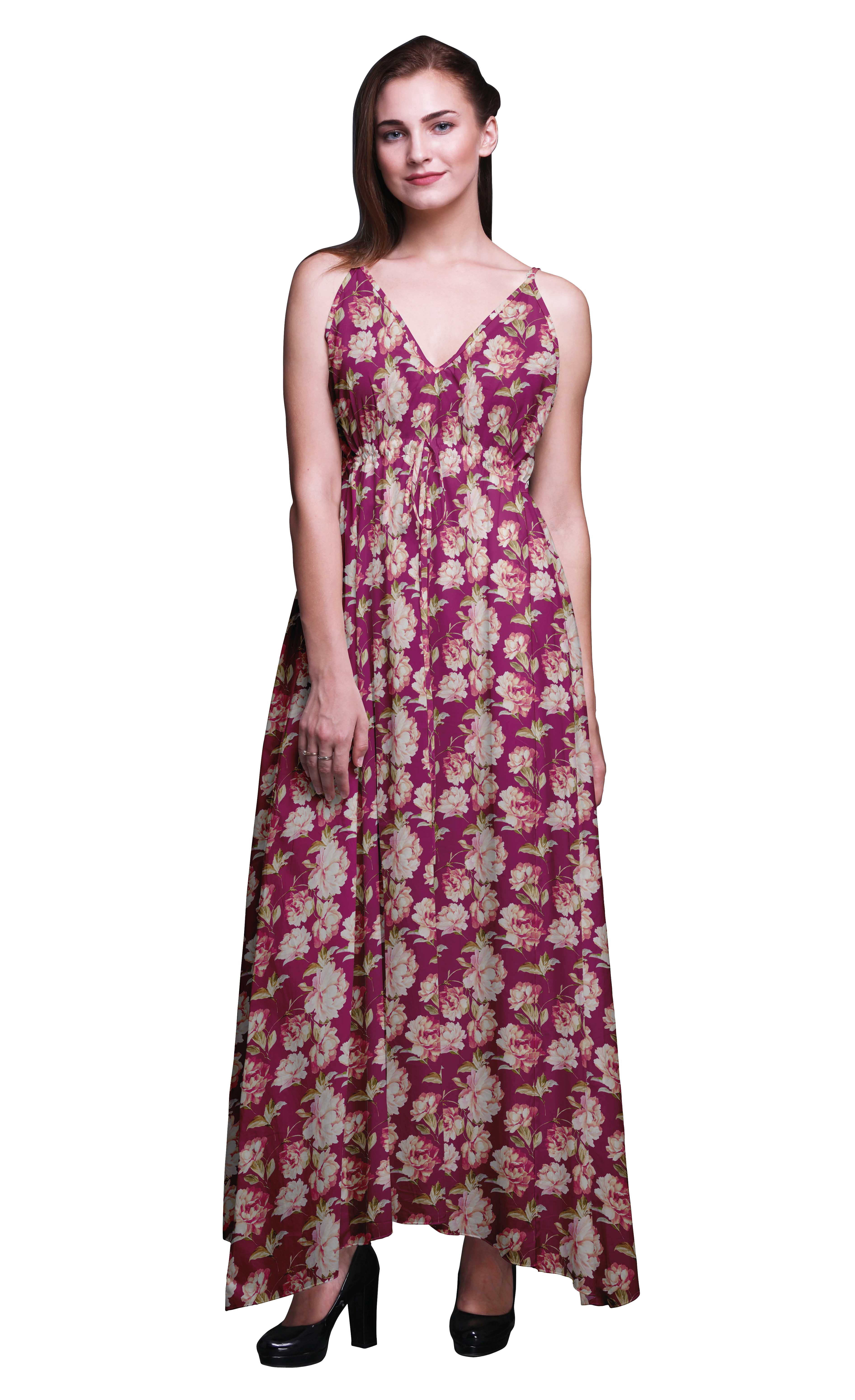 Bimba Women's Long Maxi Dress - Adjustable Spaghetti Strap Summer Beach Dress In Black Rayon