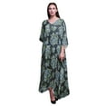 thumbnail image 1 of Bimba Floral Ladies Plus Size Kaftan Summer Wear Beach Coverup Kimono Caftan-XL-3X, 1 of 5