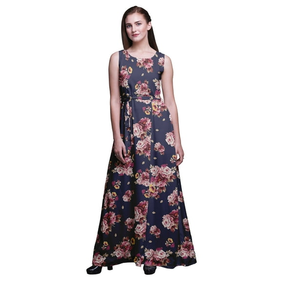 Bimba Floral Ladies Printed Long Tank MaxiÂ DressÂ Resort Wear Evening Gown-Large