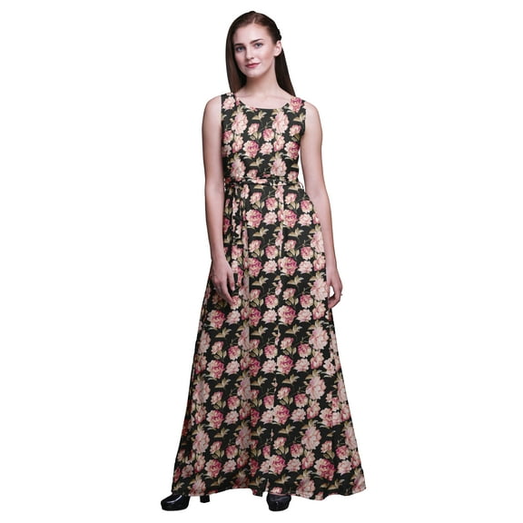 Bimba Floral Ladies Printed Long Tank MaxiÂ DressÂ Resort Wear Evening Gown-Small