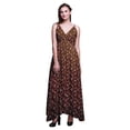 thumbnail image 1 of Bimba Floral Ladies Printed Resort Maxi DrawstringÂ&nbsp;DressÂ&nbsp;Spaghetti Strap Beach Wear-Medium, 1 of 4
