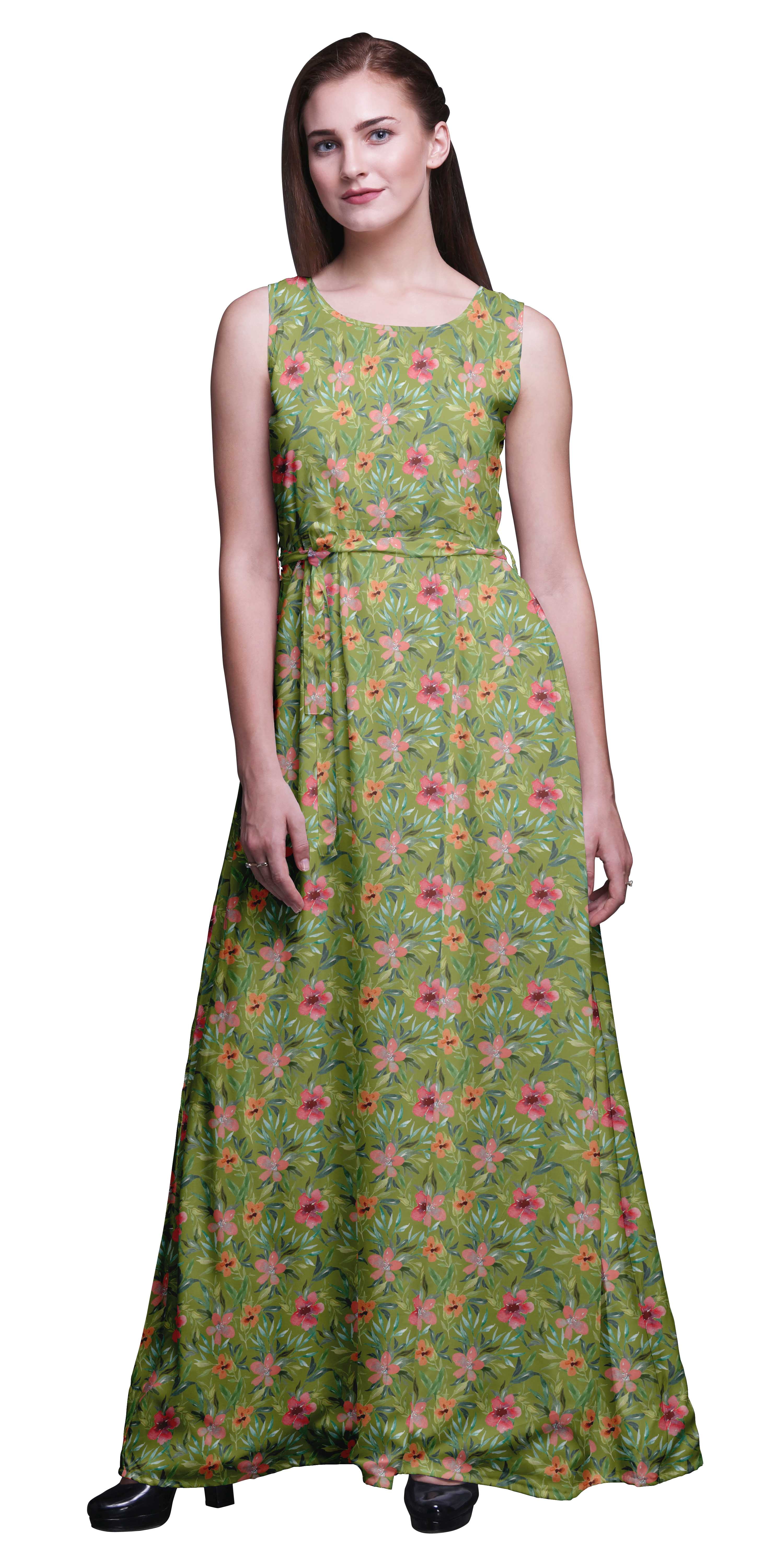 Round Neck Sleeveless Long Dress main image 1