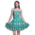 thumbnail image 1 of Bimba Floral Printed Spaghetti Strap Summer Sun Dress Holiday Beach Party Dress-Small, 1 of 5