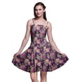 thumbnail image 1 of Bimba Floral Printed Women Smocked Waist Top Spaghetti Strap Mini Sun Dress-XXX-Large, 1 of 5