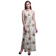 thumbnail image 1 of Bimba Floral Women Printed Crew Neck Side Slits Halter Dress Long Evening Gown-X-Large, 1 of 6