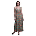 thumbnail image 1 of Bimba Floral Women Printed Sleeveless Long Maxi Strappy Bohemian Beach Dress-Large, 1 of 6