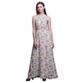 thumbnail image 1 of Bimba Floral Women Round Neck Printed Evening PartyÂ&nbsp;DressÂ&nbsp;Sleeveless Gown-X-Large, 1 of 6
