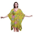 thumbnail image 1 of Bimba Flower Ladies Plus Size Kaftan Summer Wear Beach Coverup Kimono Caftan-XL-3X, 1 of 5