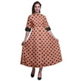 thumbnail image 1 of Bimba Geometric Printed Womenâ€™s Roll Up Sleeves Dress Mandarin Collar Button Down Shirt-X-Small, 1 of 5
