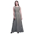 thumbnail image 1 of Bimba Geometric Women Round Neck Printed Evening PartyÂ&nbsp;DressÂ&nbsp;Sleeveless Gown-X-Large, 1 of 5