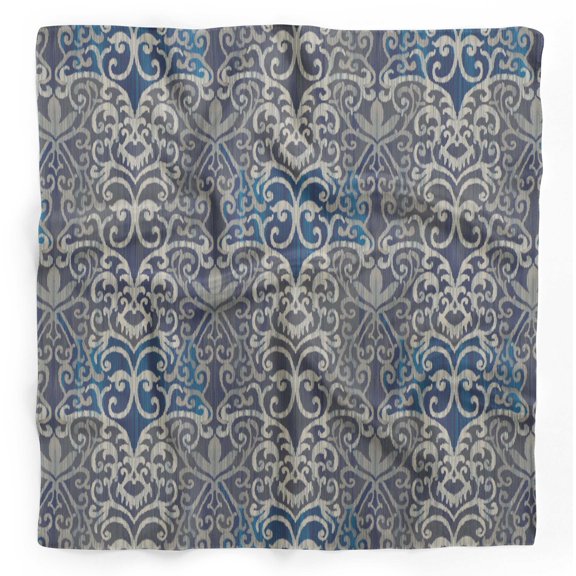 Bimba Gray Damask Geometric Pure Silk Printed Head Bandanas Summer Neck Wrap Scarf 40 x 40 Inches