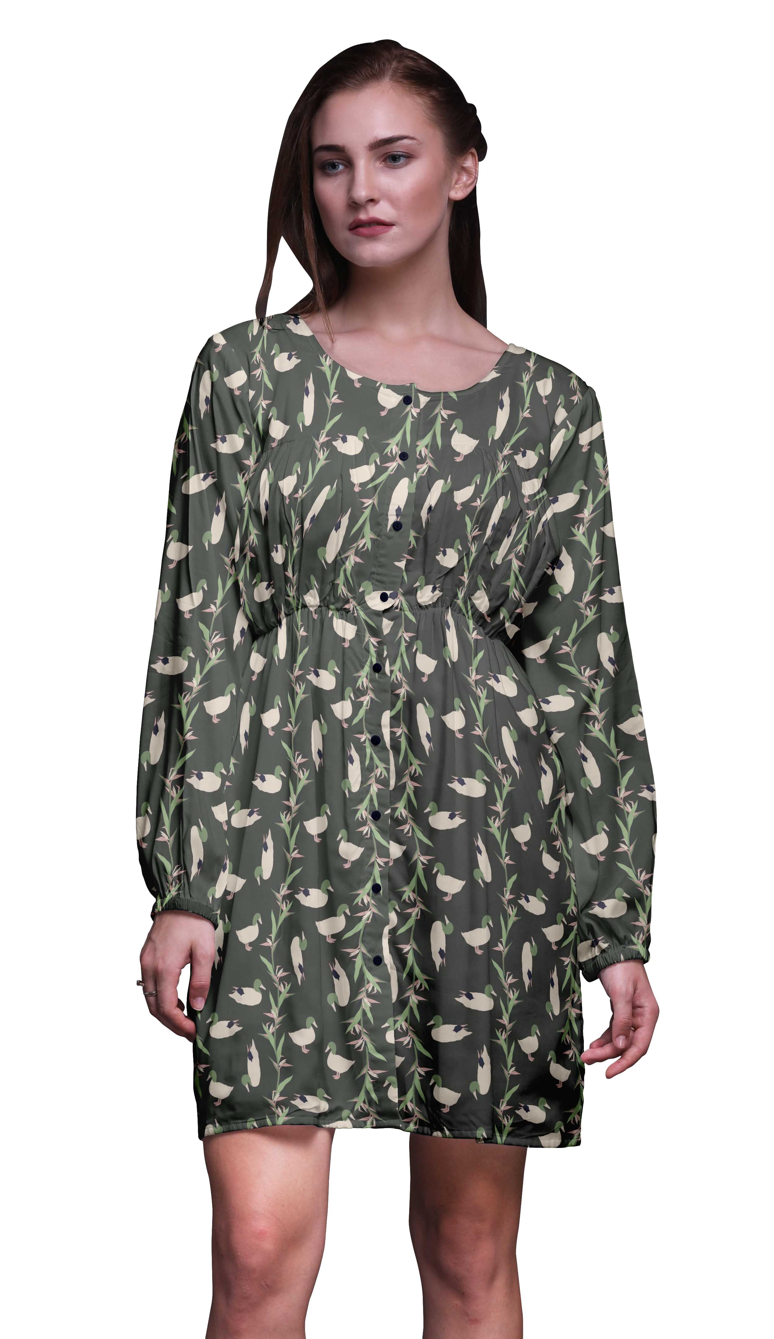 grey bird dress Gray scale bird dress