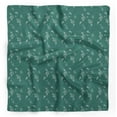 thumbnail image 1 of Bimba Green Flower Floral Pure Silk Printed Head Bandanas Summer Neck Wrap Scarf 40 x 40 Inches, 1 of 6