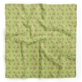 thumbnail image 1 of Bimba Green Leave Wreath & Rose Floral Pure Silk Printed Head Bandanas Summer Neck Wrap Scarf 40 x 80 Inches, 1 of 6