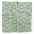 thumbnail image 1 of Bimba Green Leaves & Magnolia Floral Printed Pure Silk Scarf Neck Wrap Summer Hair Bandanas For Women 40 x 80 Inches, 1 of 6