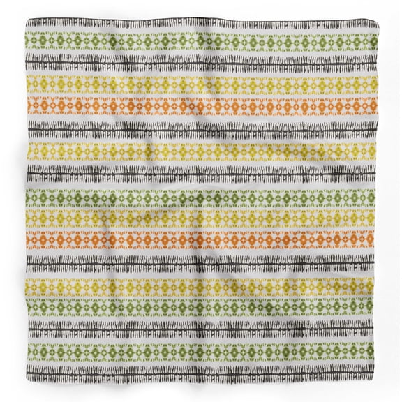 Bimba Green Shibori Tie-Dye Pure Silk Printed Head Bandanas Summer Neck Wrap Scarf 40 x 80 Inches