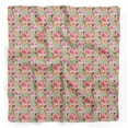 thumbnail image 1 of Bimba Green Stripe & Ranunculus Floral Printed Pure Silk Scarf For Hair Neck Head Bandanas For Women 40 x 80 Inches, 1 of 6