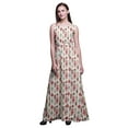thumbnail image 1 of Bimba Ikat Printed Women Sleeveless Gown Chic Style Long MaxiÂ&nbsp;Dress-X-Large, 1 of 5
