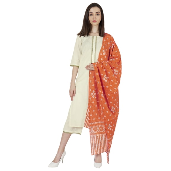Bimba Indian Designer Cotton Kurta Set For Women With Printed Dupatta Traditional Ethnic Wear