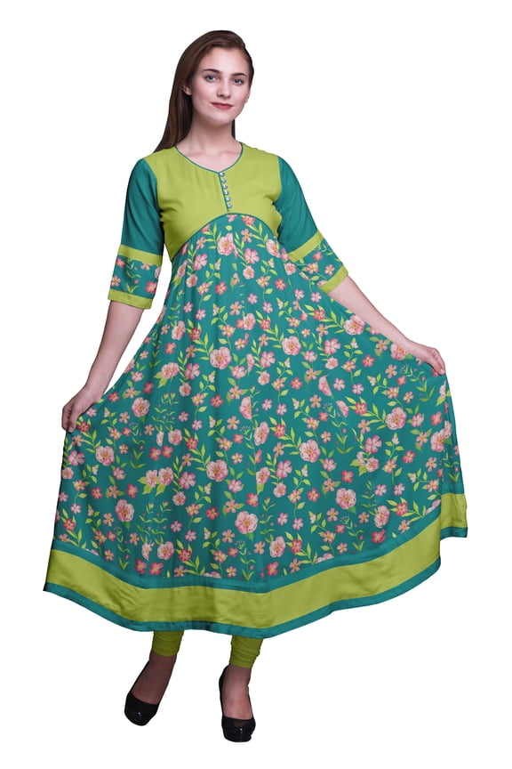 Indian Kurtis For Women Printed A Line Anarkali Kurti Casual Dress