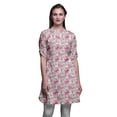 thumbnail image 1 of Bimba Indian Short Kurtis For Women Printed Tunic Roll Up Sleeve Shirt, 1 of 6