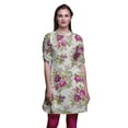 thumbnail image 1 of Bimba Indian Short Kurtis For Women Printed Tunic Roll Up Sleeve Shirt, 1 of 6