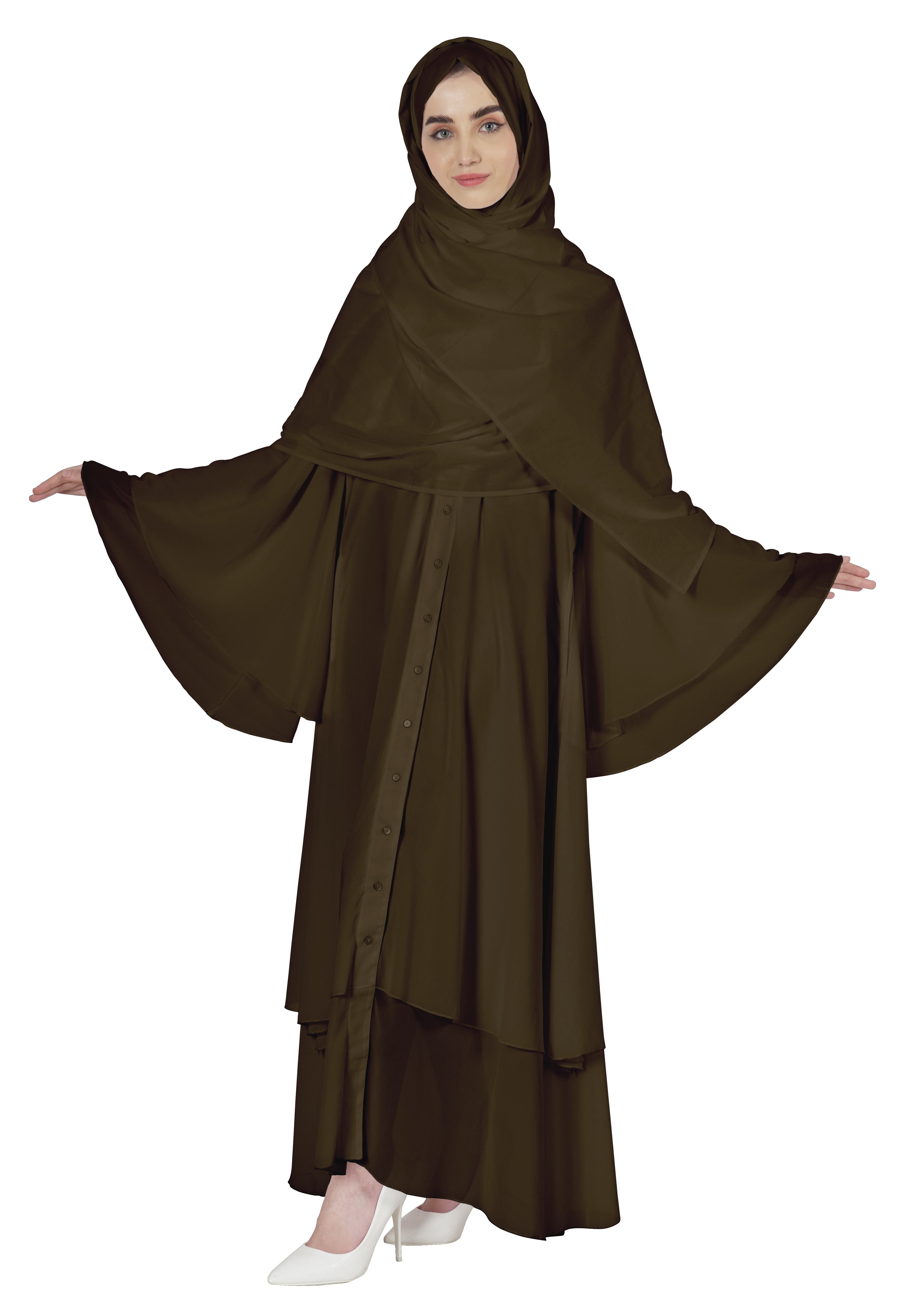 Bimba Islamic Prayer Long Dress For Women Solid Abaya With