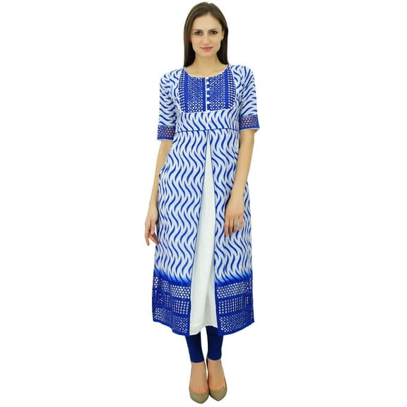 Bimba Kurta Designer Kurti Cotton Straight Blouse Indian Ethnic Wear