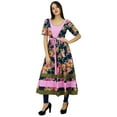 thumbnail image 1 of Bimba Ladies Floral Printed Cotton Kurta Indian Kurti Dress Drawstring Clothing, 1 of 7