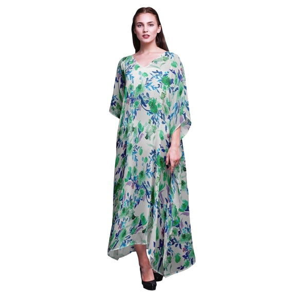 Bimba Ladies Kaftan Holiday Loungewear Maxi Dress Beach Coverup
