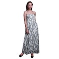 thumbnail image 1 of Bimba Laurel Leaves Print Women Long Maxi Tube Smocked Bodice Dress-Large, 1 of 7