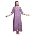 thumbnail image 1 of Bimba Lavender Butterflies Printed Nightgowns Maxi Sleepwear for Women Long Sleep Dress Large, 1 of 5