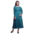 thumbnail image 1 of Bimba Leaves Women Cotton Smocked Boho Renaissance Long Ruffle MaxiÂ&nbsp;Dress-Large, 1 of 5