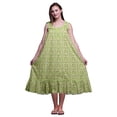 thumbnail image 1 of Bimba Light Green5 Floral Begonia & Peony Printed Cotton Nightgowns For Women Sleeveless Gown Sleepwear Maxi Dress X-Small, 1 of 6