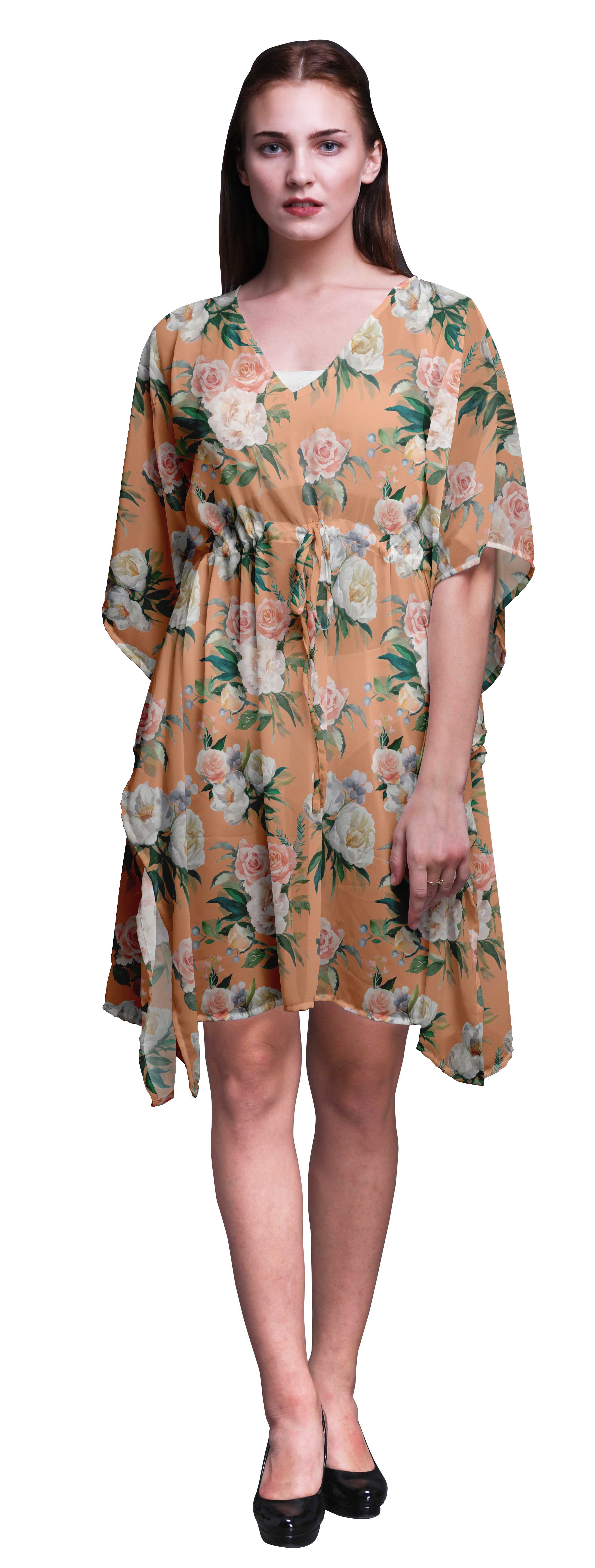 Brownstone Betties Midi Caftan in Peach & Aqua
