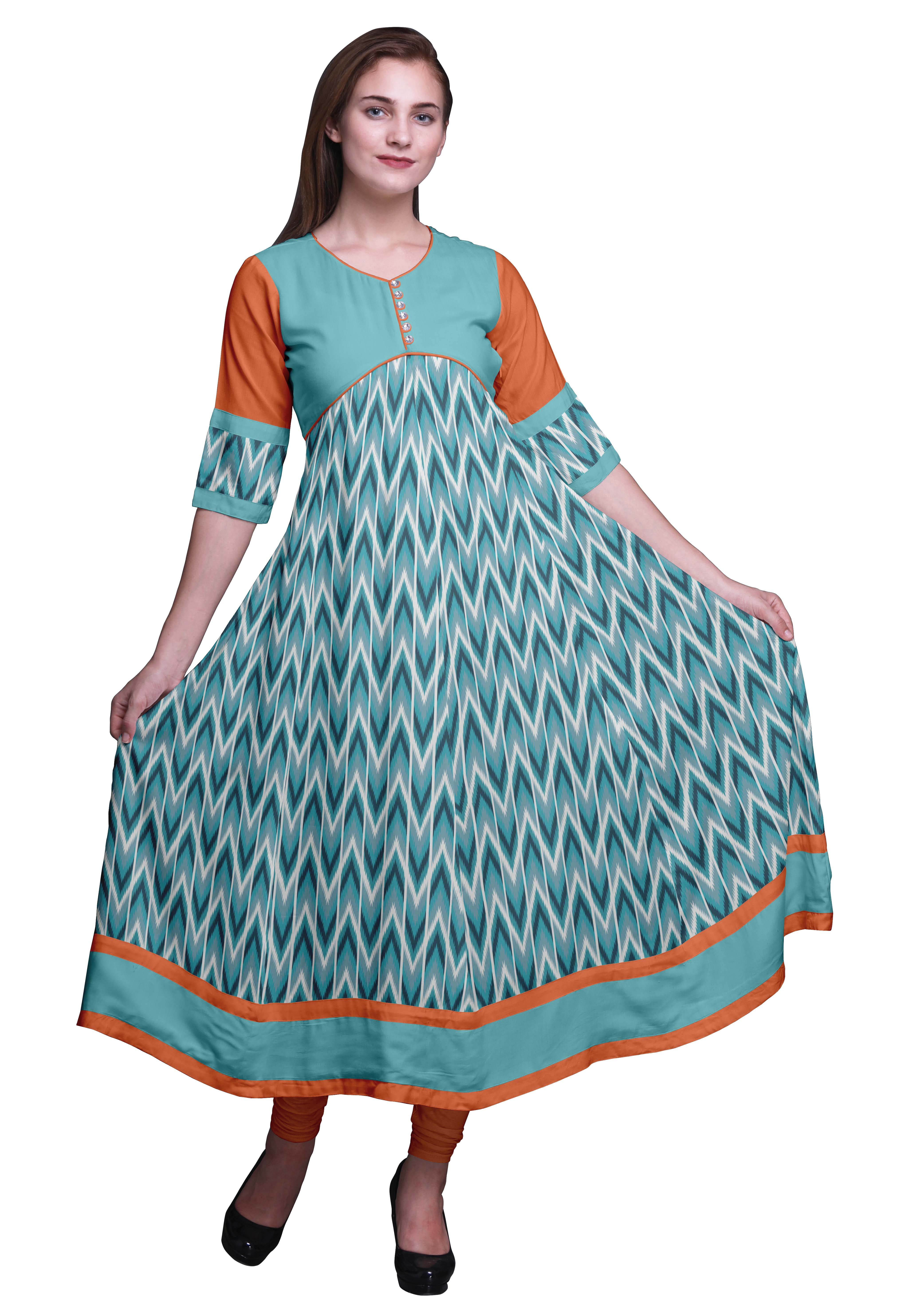 sachin and babi light blue dress Bimba Long Anarkali Dresses Casual Ethnic Kurti Indian Kurtis For Women