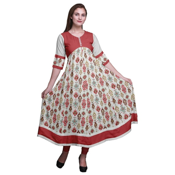 Bimba Long Anarkali Dresses Casual Ethnic Kurti Indian Kurtis For Women