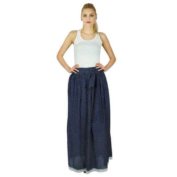 Bimba Long Flaired Cotton Tulip Skirt Maxi Lace Bogo Gyply Bottoms
