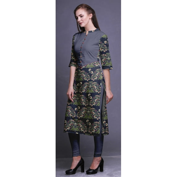 Bimba Long Kurtis For Ladies Party Wear Printed Dress Women Straight Kurti
