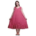thumbnail image 1 of Bimba Magenta4 Floral Artistic Sleeveless Cotton Nightgowns For Women Printed Mid-Calf Length Sleepwear Large, 1 of 6
