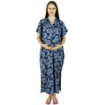 thumbnail image 1 of Bimba Maternity Hospital Kaftan Nursing Night Gown, Front Buttons- Baby Shower, 1 of 7