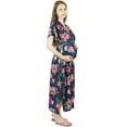 thumbnail image 1 of Bimba Maternity Kaftan With Belt Rayon Nursing Night Gown, Front & Back Buttons, 1 of 7