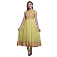 thumbnail image 1 of Bimba Medium Yellow Damask Indian Kurtis For Women Solid Readymade Anarkali Dress Printed Indian Kurti XXX-Large, 1 of 6