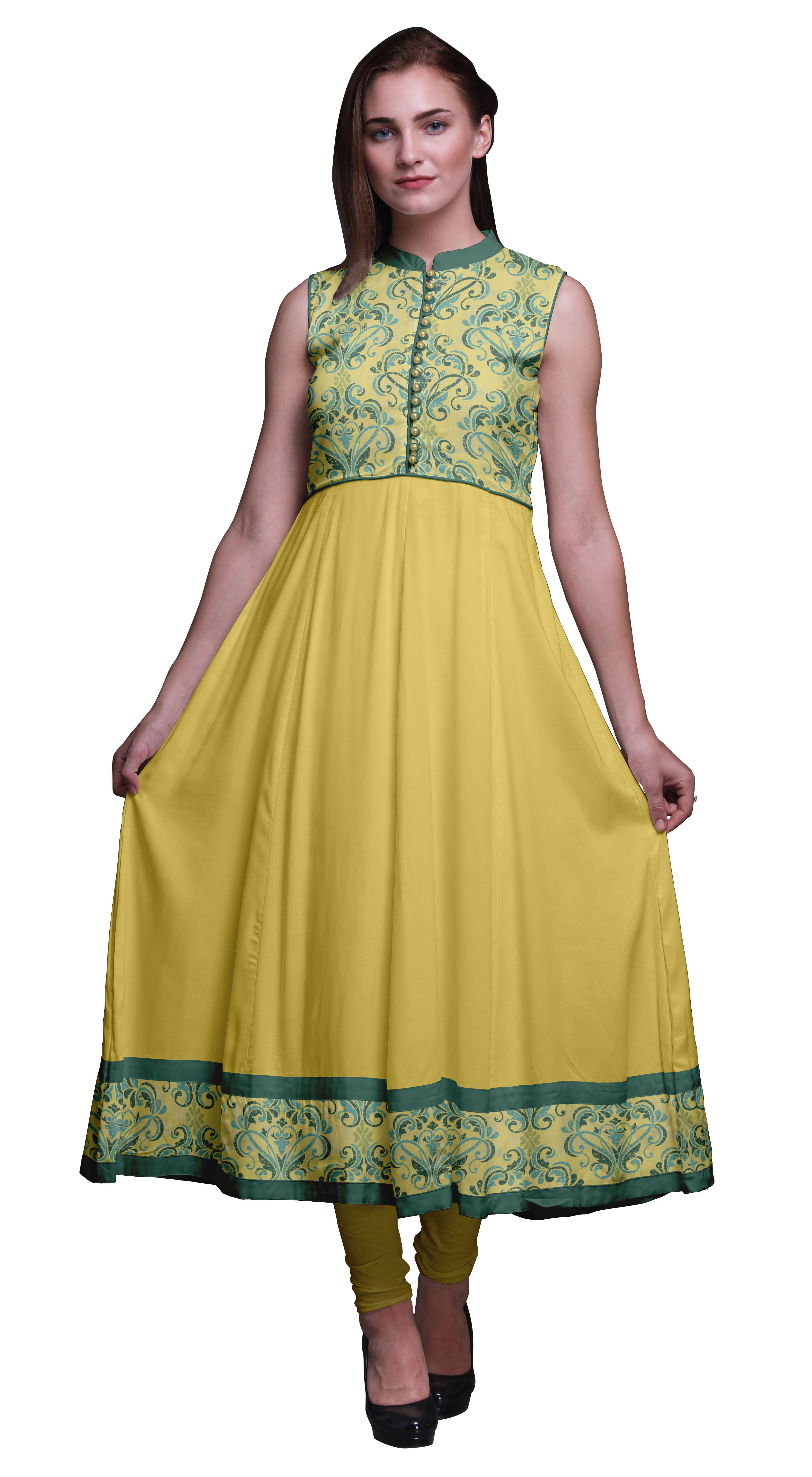 Shop Printed sleeveless dress | The Secret Label | Long dress design,  Floral design frocks, Kalamkari dresses