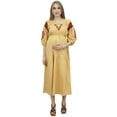 thumbnail image 1 of Bimba Moms Drawstring Maternity Dress Beige Embroidered Nursing Sleepwear-26, 1 of 6