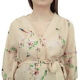 thumbnail image 1 of Bimba Moms Floral Print Beige Maternity Dress Kimono Sleeve Nursing Kaftan-24, 1 of 5