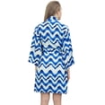 thumbnail image 1 of Bimba Moms Shibori Printed Blue Maternity Robe With Belt Cover Up Sleepwear-20, 1 of 4